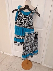 Bizzy Bumpkins Girls Size 7 Zebra Print 2pc Set - Picture 1 of 8