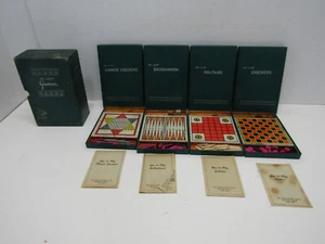 OLD VINTAGE DE LUXE MINI GAME SET 4 TRAVEL GAMES TOY COMPLETE SET - Picture 1 of 6