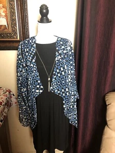 Tiana B Dress Black-Blue 8 2pc - Picture 1 of 12