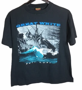 Vintage Brockum Official Great White Plain Sailing Concert Tour 1994 T-Shirt Size L - Bild 1 von 5