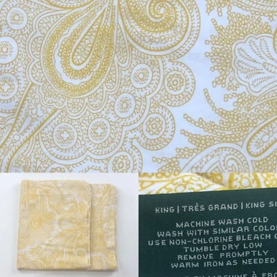 Par de fundas de almohada de cachemira blancas amarillas King Lauren de Ralph Lauren de colección Foto 1 de 4