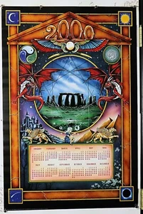 Mystical Calendar poster vintage year 2000 size 24.25" X 36.50 NOS (b301) - Picture 1 of 3