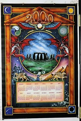Mystical Calendar poster vintage year 2000 size 24.25" X 36.50 NOS (b301) - Image 1 of 3