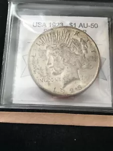 1923 USA, $1 Silver Peace Dollar, - Picture 1 of 8