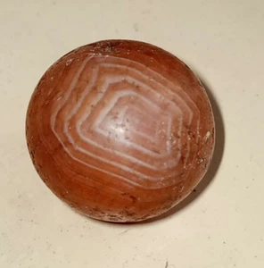 Uralter toller Karneol mit schönen Augenstrukturen aus Afghanistan. - Bild 1 von 9