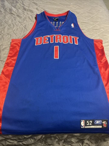 Authentic NBA Reebok Detroit Pistons Chauncey Billups Jersey SEWN 52 Cover