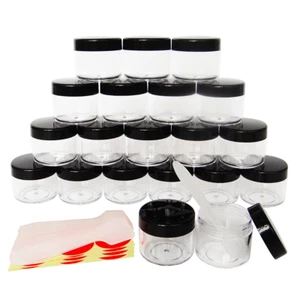20 Piezas 20ml Muestra de Maquillaje Olla Redonda 20G Tarros de Almacenamiento Vacíos, Pequeños Cosméticos de Plástico - Imagen 1 de 12