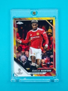 Topps Chrome UEFA CL 2021-22 Marcus Rashford Red & Gold Starball SSP - Picture 1 of 2