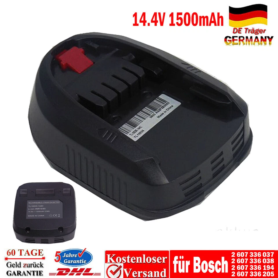 POWER WINGS BOSCH Akku 14,4V 2 607 336 205 2 607 336 194 PML 18 LI PSB PSR 14.4 LI-2 1.5Ah