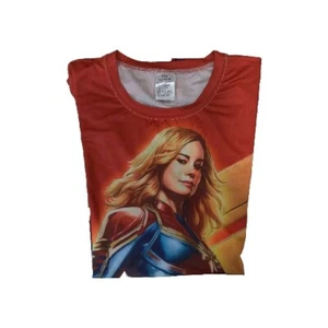 Captain Marvel Comics Graphic Short Sleeve TShirt XXL Extra Large Red Tee Shirt - Picture 1 of 7