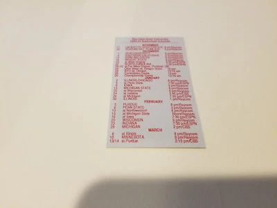 Ohio State Univ 1992/93 Basketball Pocket Schedule - The Buckeye Connection - Image 1 of 2