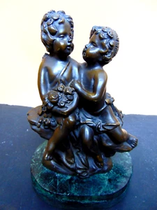 bronze Chirrups sculpture figures signed - Bild 1 von 8