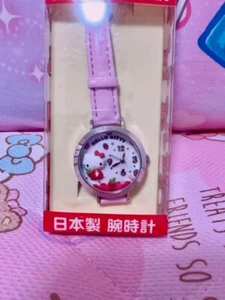 Orologio da polso Sanrio Hello kitty Kawaii in pelle rosa mai usato made in Japan - Foto 1 di 3
