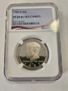 1987-S Kennedy Half Dollar NGC PF 69 ULTRA CAMEO - Picture 1 of 1