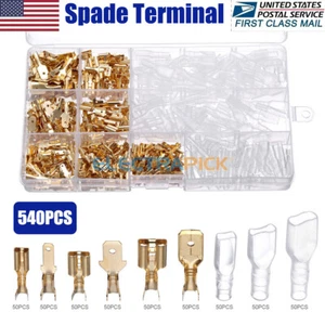 540PCS Automotive Electrical Wire Connectors Kit Male Female Spade Terminal Set - Picture 1 of 13