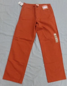 DOCKERS D2 COTTON FLAT FRONT STRAIGHT FIT Paprika Pumpkin Spice Mens 30x30 NEW - Picture 1 of 3
