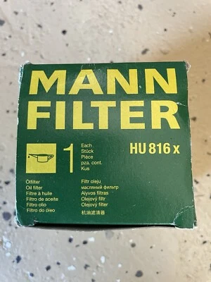 MANN Oil FIlter HU816x BMW 07-17 1,3,5,6,7,X1,X3,X5,X6,Z4 see fitment below - Image 1 of 4