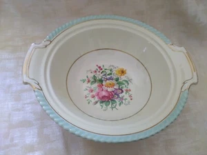 Johnson Brothers Windsor Ware Yellow Blue Floral Gold Trim 9.25" Serving Bowl - Picture 1 of 8