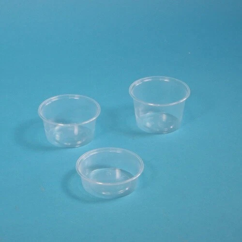 PRO DP TRADING & CONSULTING 1000 Dressingbecher klar rund Ø74mm PP recycelbar 80ml/100ml/125ml/Deckel wählb.