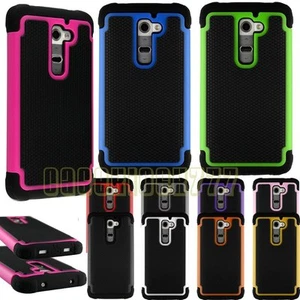 for LG G2 rugged hybrid rubber silicone havey duty shook proof case cover skin   - Picture 1 of 10