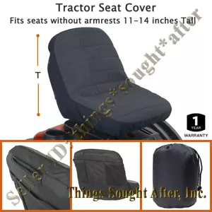 Garden Tractor Lawn Mower Seat Cover for 11-14" Tall Backrest w/o Armrests - Foto 1 di 4