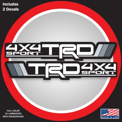 Tri-Color TRD 4X4 SPORT Bedside Decal Vintage Color for Toyota Tacoma Lovers - Image 1 of 2