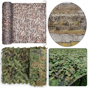 Tarnnetz Camouflage Netz Woodland Armee Tarnung Net für Deko Jagd Sichtschutz - Bild 1 von 33