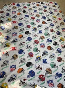 Vintage 1993 The Bibb Company NFL Football Team Helmet Twin Flat Size  Sheet - Picture 1 of 10