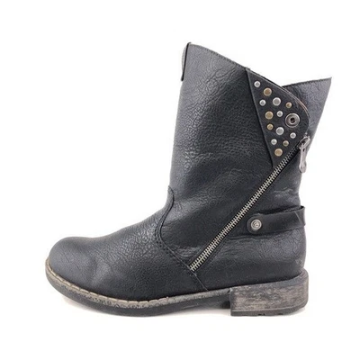 Botas de invierno Rieker Peggy 89 con tachuelas EUR 40 para mujer talla 8,5 negras imitación cuero Foto 1 de 4