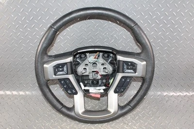 15-20 F150 Platinum Black Leather Steering Wheel Radio Cruise Control Heated OEM Foto 1 de 4