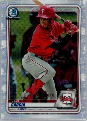 2020 Bowman Chrome Prospects Refractor /499 Luis Garcia #BCP-126 Philies - Image 1 of 2