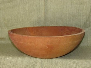 Vintage / Antique HUGE Solid Wooden Bowl 15 3/4 " X 5 1/4" Tall ~ Normal Wear - Picture 1 of 9
