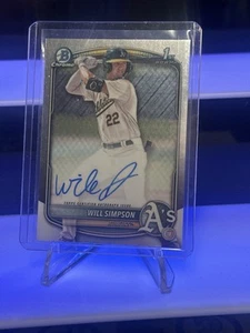 2025 Bowman #CPA-WSI Will Simpson Chrome Prospect Autographs - Picture 1 of 2