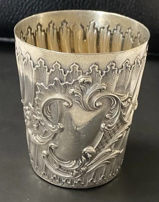 Lourd Timbale gobelet argent massif art déco silver goblet 100grammes - Photo 1/4