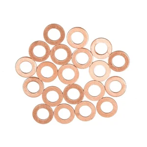 M8 x 14 x 1mm M8 Copper Washers Flat Ring Sump Plug Oil Seal Gasket , 30pcs - Picture 1 of 4