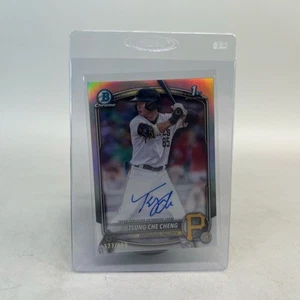 2025 Bowman Chrome TSUNG-CHE CHENG 1st Prospect Refractor Auto /499 Pirates - Picture 1 of 2