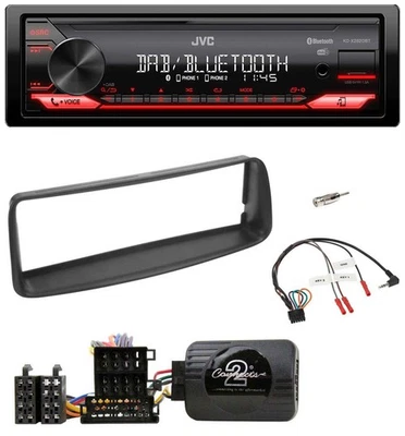 JVC Bluetooth USB DAB Lenkrad Autoradio für Peugeot 206 CC 1998-2002 - Bild 1 von 4