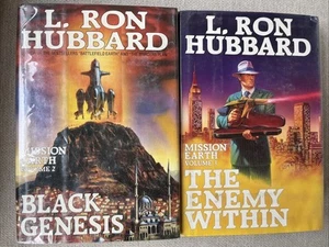 Mission Earth HCDJ Books L. Ron Hubbard Vol 2 3 Lot *1st Edition* Vintage - Picture 1 of 14