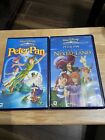 Walt Disney Classics Peter Pan & Peter Pan Return To Neverland VHS Used Working