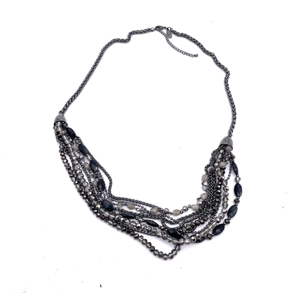 Collar de cadena con cuentas en capas Style & Co. cierre de langosta firmado Foto 1 de 4