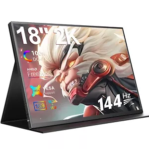 UPERFECT 144Hz Portable Monitor 18" 2K Screen Gaming Monitor For PS/Xbox/Mobile - Picture 1 of 11
