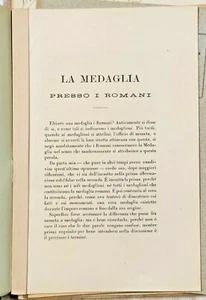 1910 LA MEDAGLIA PRESSO I ROMANI 2 TAVOLE Numismatica - Picture 1 of 1
