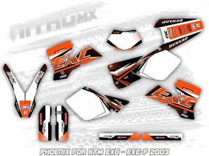 NitroMX Graphic Kit for KTM EXC EXC-F 125 250 300 450 525 2003 Enduro - Bild 1 von 1