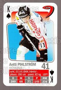 2011-12 Finnish SM LIIGA Playing Card #26 Antti Pihlstrom