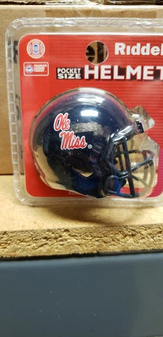 MISSISSIPPI OLE MISS REBELS NAVY SPEED NEW CLAMSHELL POCKET PRO HELMET RIDDELL Cover