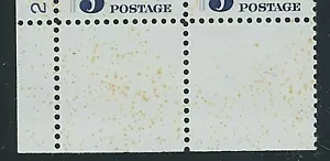 EFO 1249 "WILD TAGGING" OF THIS UR PLATE BLOCK OF 4 YELLOW MARGIN TAGGING DOTS - Picture 1 of 2