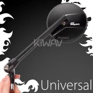 mirror Missie matte CNC black stem + black belt fits Harley Sportster Nightster - Picture 1 of 5
