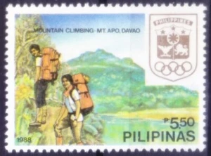 Philippines 1988 Mint no gum, Olympics Mountain climbing, Sports - Picture 1 of 1