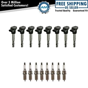 Ignition Coil & Iridium Spark Plug Kit Set for Audi RS4 RS5 VW Touareg New - Picture 1 of 6
