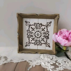 Zauberhaftes Holztablett - Shabby chic  - Bild 1 von 7